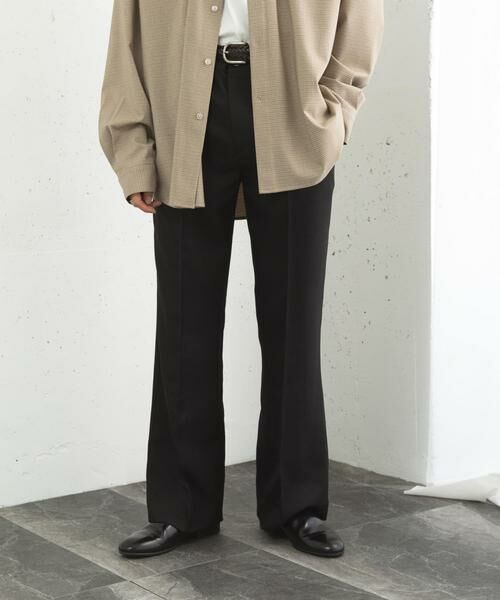 SENSE OF PLACE by URBAN RESEARCH / センスオブプレイス バイ アーバンリサーチ その他パンツ | ヴィンテージフレアスラックス(ブラック)