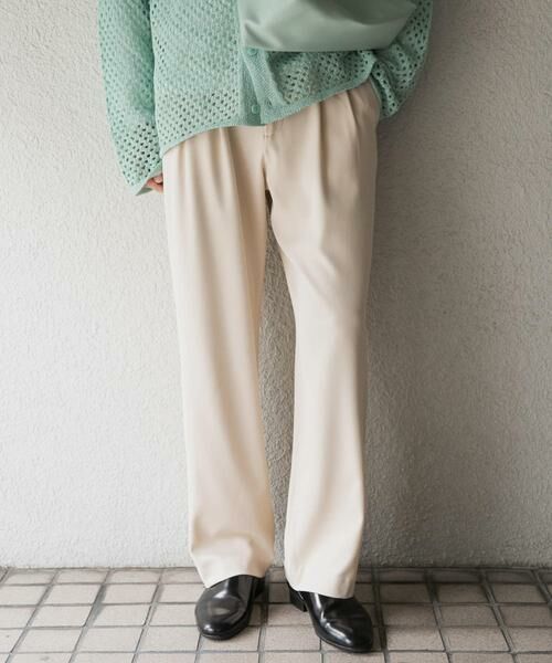 SENSE OF PLACE by URBAN RESEARCH / センスオブプレイス バイ アーバンリサーチ その他パンツ | ストレッチテーパードスラックス(ライトベージュ)