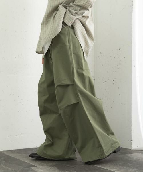 SENSE OF PLACE by URBAN RESEARCH / センスオブプレイス バイ アーバンリサーチ その他パンツ | ベイカーワイドパンツ(オリーブ)