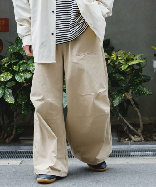 SENSE OF PLACE by URBAN RESEARCH / センスオブプレイス バイ アーバンリサーチ その他パンツ | ベイカーワイドパンツ(ベージュ)