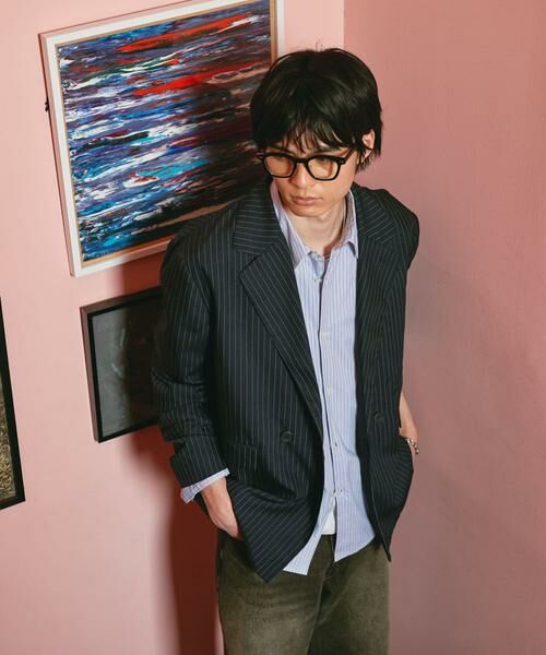 SENSE OF PLACE by URBAN RESEARCH / センスオブプレイス バイ アーバンリサーチ その他アウター | 『セットアップ対応』ピンストライプルーズテーラードジャケット | 詳細1