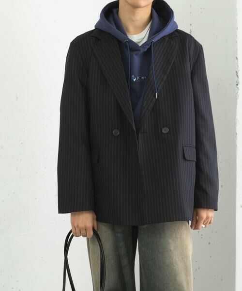 SENSE OF PLACE by URBAN RESEARCH / センスオブプレイス バイ アーバンリサーチ その他アウター | 『セットアップ対応』ピンストライプルーズテーラードジャケット | 詳細14