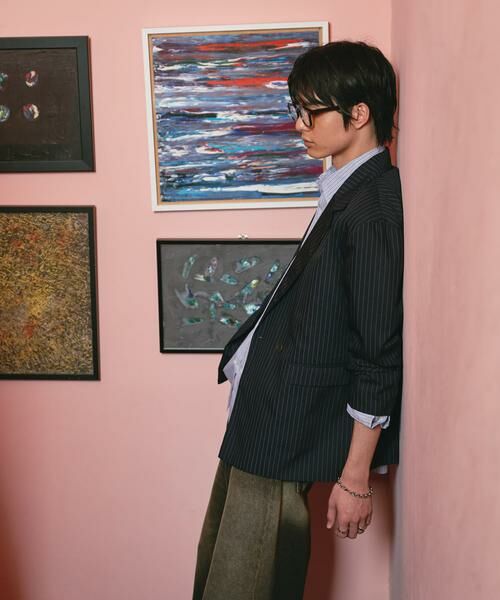 SENSE OF PLACE by URBAN RESEARCH / センスオブプレイス バイ アーバンリサーチ その他アウター | 『セットアップ対応』ピンストライプルーズテーラードジャケット | 詳細2