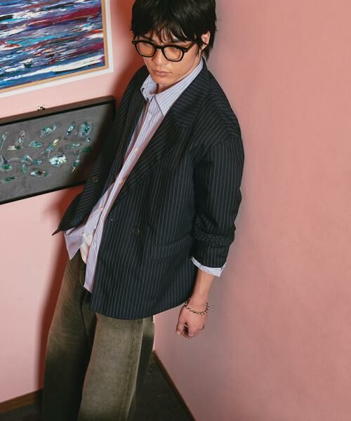 SENSE OF PLACE by URBAN RESEARCH / センスオブプレイス バイ アーバンリサーチ その他アウター | 『セットアップ対応』ピンストライプルーズテーラードジャケット | 詳細3