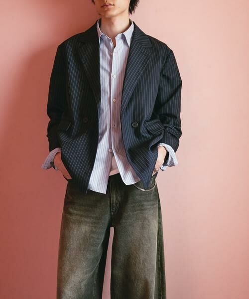 SENSE OF PLACE by URBAN RESEARCH / センスオブプレイス バイ アーバンリサーチ その他アウター | 『セットアップ対応』ピンストライプルーズテーラードジャケット | 詳細4