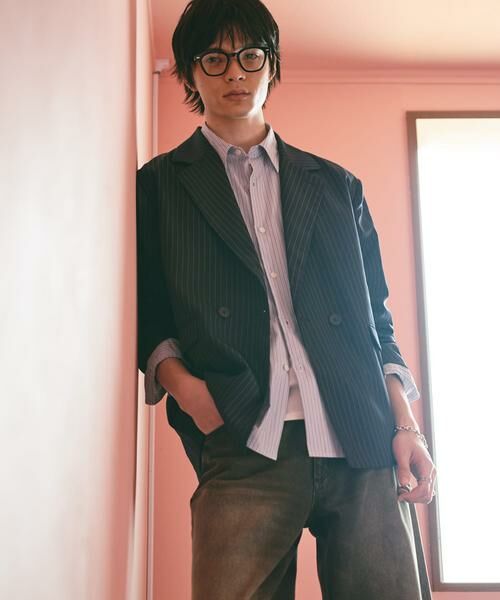 SENSE OF PLACE by URBAN RESEARCH / センスオブプレイス バイ アーバンリサーチ その他アウター | 『セットアップ対応』ピンストライプルーズテーラードジャケット | 詳細5