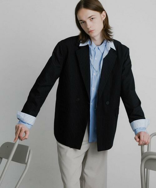 SENSE OF PLACE by URBAN RESEARCH / センスオブプレイス バイ アーバンリサーチ その他アウター | 『セットアップ対応』ピンストライプルーズテーラードジャケット | 詳細6