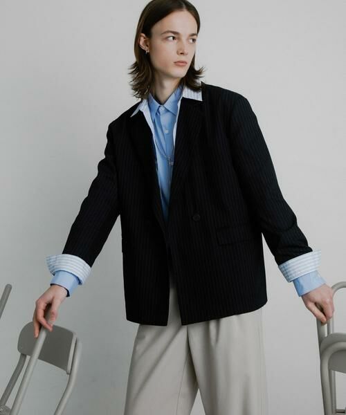 SENSE OF PLACE by URBAN RESEARCH / センスオブプレイス バイ アーバンリサーチ その他アウター | 『セットアップ対応』ピンストライプルーズテーラードジャケット | 詳細8