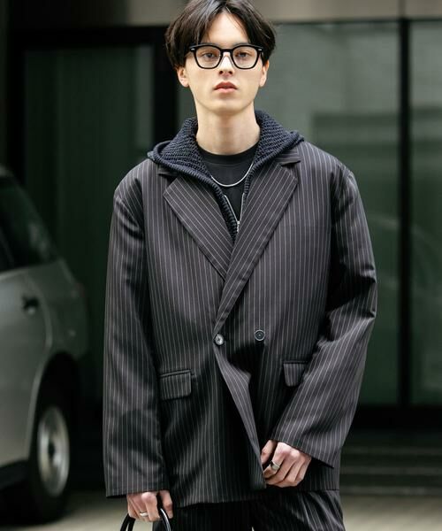 SENSE OF PLACE by URBAN RESEARCH / センスオブプレイス バイ アーバンリサーチ その他アウター | 『セットアップ対応』ピンストライプルーズテーラードジャケット | 詳細27