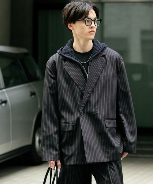 SENSE OF PLACE by URBAN RESEARCH / センスオブプレイス バイ アーバンリサーチ その他アウター | 『セットアップ対応』ピンストライプルーズテーラードジャケット | 詳細28