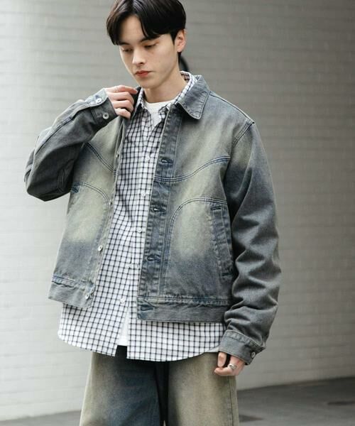 SENSE OF PLACE by URBAN RESEARCH / センスオブプレイス バイ アーバンリサーチ Gジャン・デニムジャケット | 『ユニセックス』『セットアップ対応』ヴィンテージライクデニムブルゾン | 詳細11