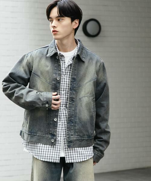 SENSE OF PLACE by URBAN RESEARCH / センスオブプレイス バイ アーバンリサーチ Gジャン・デニムジャケット | 『ユニセックス』『セットアップ対応』ヴィンテージライクデニムブルゾン | 詳細12