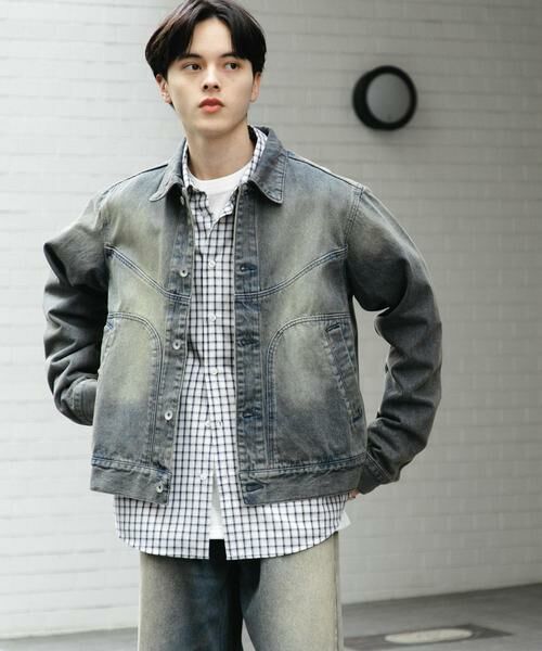 SENSE OF PLACE by URBAN RESEARCH / センスオブプレイス バイ アーバンリサーチ Gジャン・デニムジャケット | 『ユニセックス』『セットアップ対応』ヴィンテージライクデニムブルゾン | 詳細13