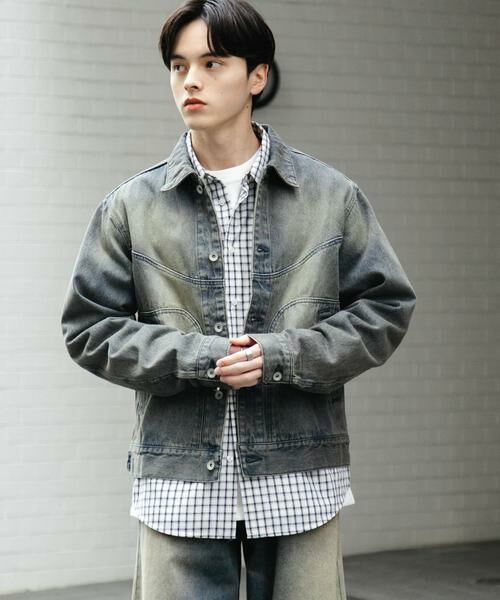 SENSE OF PLACE by URBAN RESEARCH / センスオブプレイス バイ アーバンリサーチ Gジャン・デニムジャケット | 『ユニセックス』『セットアップ対応』ヴィンテージライクデニムブルゾン | 詳細14
