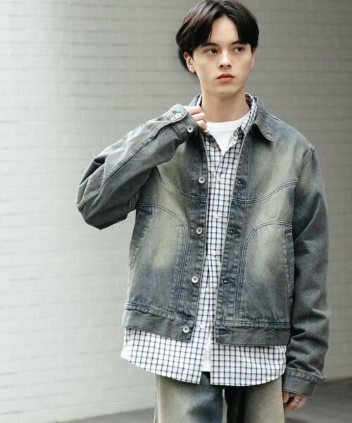 SENSE OF PLACE by URBAN RESEARCH / センスオブプレイス バイ アーバンリサーチ Gジャン・デニムジャケット | 『ユニセックス』『セットアップ対応』ヴィンテージライクデニムブルゾン | 詳細15