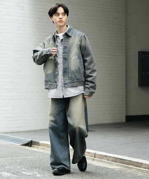 SENSE OF PLACE by URBAN RESEARCH / センスオブプレイス バイ アーバンリサーチ Gジャン・デニムジャケット | 『ユニセックス』『セットアップ対応』ヴィンテージライクデニムブルゾン | 詳細17