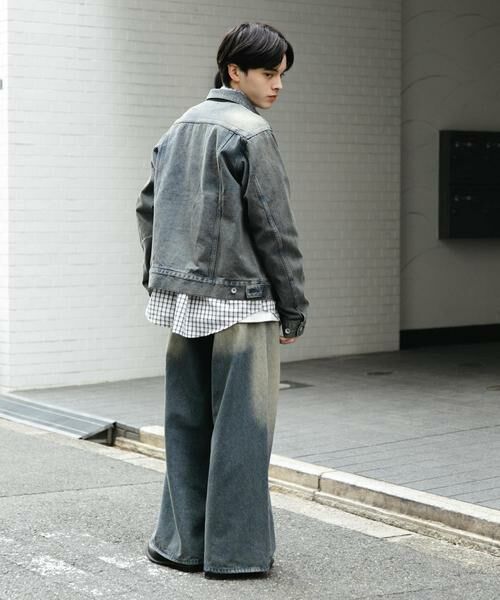 SENSE OF PLACE by URBAN RESEARCH / センスオブプレイス バイ アーバンリサーチ Gジャン・デニムジャケット | 『ユニセックス』『セットアップ対応』ヴィンテージライクデニムブルゾン | 詳細18