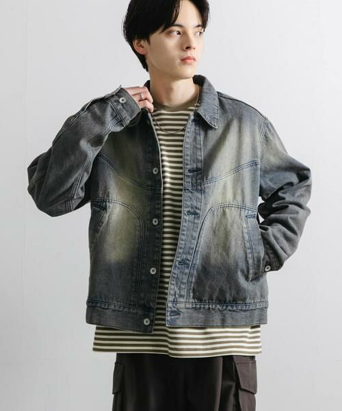 SENSE OF PLACE by URBAN RESEARCH / センスオブプレイス バイ アーバンリサーチ Gジャン・デニムジャケット | 『ユニセックス』『セットアップ対応』ヴィンテージライクデニムブルゾン | 詳細6