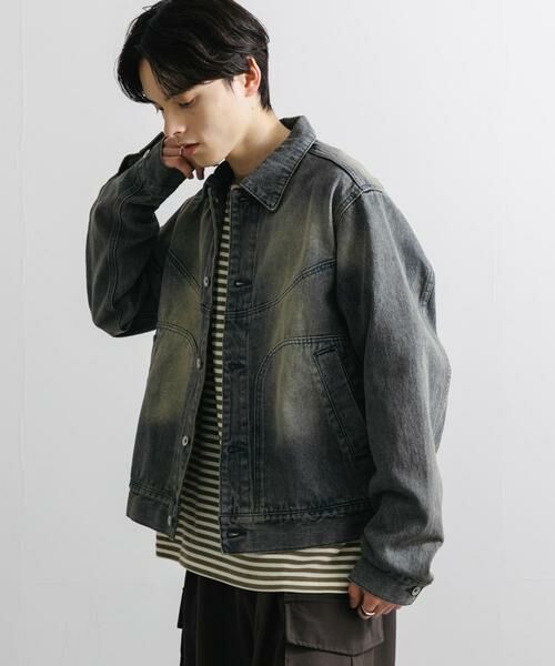 SENSE OF PLACE by URBAN RESEARCH / センスオブプレイス バイ アーバンリサーチ Gジャン・デニムジャケット | 『ユニセックス』『セットアップ対応』ヴィンテージライクデニムブルゾン | 詳細7