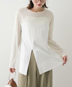 SENSE OF PLACE by URBAN RESEARCH / センスオブプレイス バイ アーバンリサーチ Tシャツ | クルーネックドッキングスリットトップ