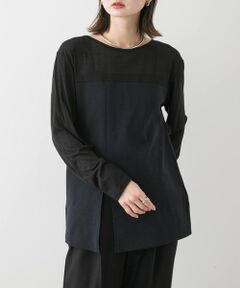 SENSE OF PLACE by URBAN RESEARCH / センスオブプレイス バイ アーバンリサーチ Tシャツ | クルーネックドッキングスリットトップ