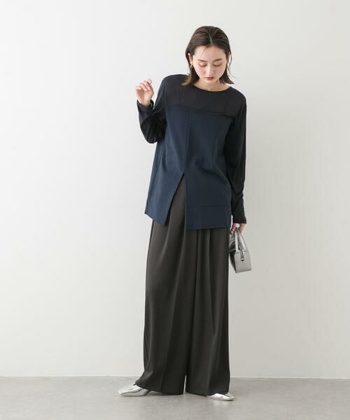 SENSE OF PLACE by URBAN RESEARCH / センスオブプレイス バイ アーバンリサーチ Tシャツ | クルーネックドッキングスリットトップ | 詳細6