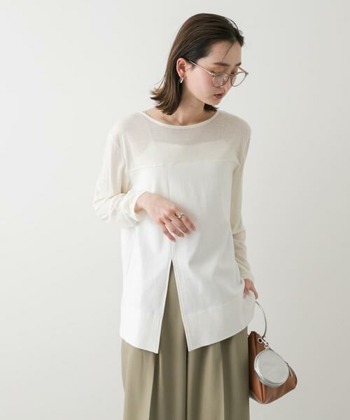 SENSE OF PLACE by URBAN RESEARCH / センスオブプレイス バイ アーバンリサーチ Tシャツ | クルーネックドッキングスリットトップ | 詳細18