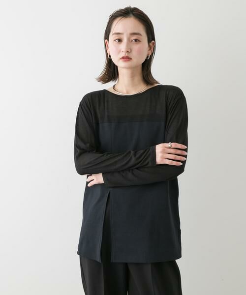 SENSE OF PLACE by URBAN RESEARCH / センスオブプレイス バイ アーバンリサーチ Tシャツ | クルーネックドッキングスリットトップ | 詳細30