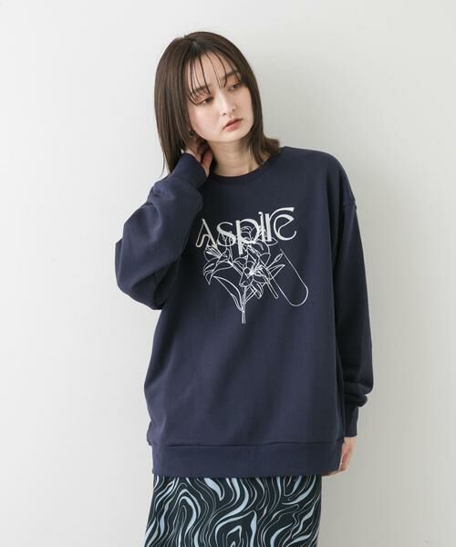 SENSE OF PLACE by URBAN RESEARCH / センスオブプレイス バイ アーバンリサーチ スウェット | シシュウグラフィックルーズスウェット | 詳細1