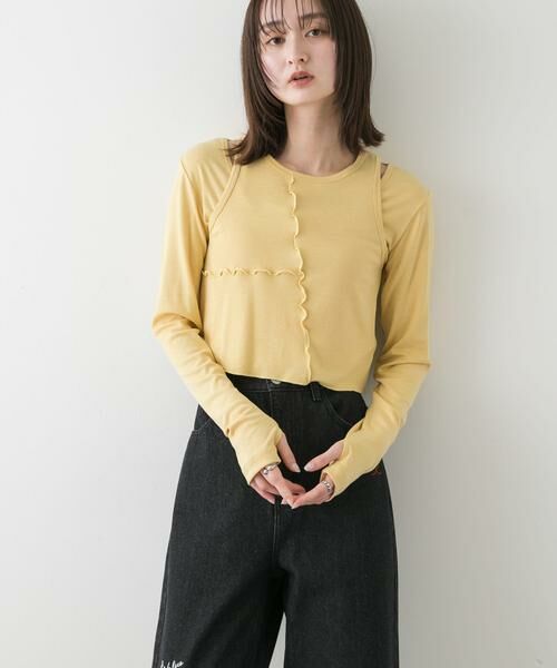 SENSE OF PLACE by URBAN RESEARCH / センスオブプレイス バイ アーバンリサーチ Tシャツ | 2Pレイヤードメロートップ | 詳細1