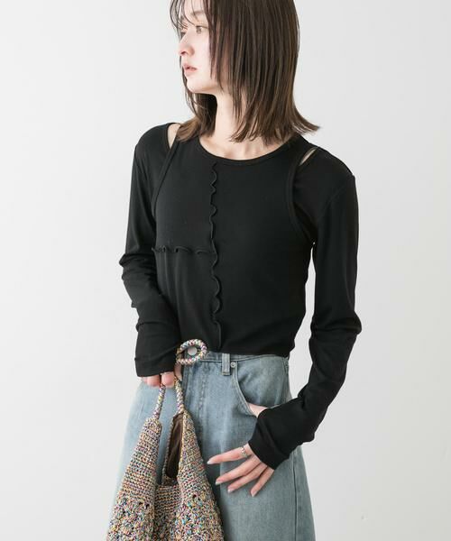 SENSE OF PLACE by URBAN RESEARCH / センスオブプレイス バイ アーバンリサーチ Tシャツ | 2Pレイヤードメロートップ | 詳細15