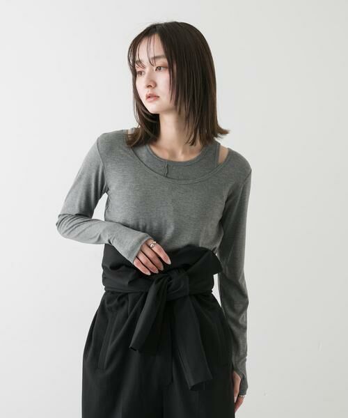 SENSE OF PLACE by URBAN RESEARCH / センスオブプレイス バイ アーバンリサーチ Tシャツ | 2Pレイヤードメロートップ | 詳細25