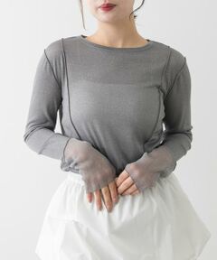 SENSE OF PLACE by URBAN RESEARCH / センスオブプレイス バイ アーバンリサーチ Tシャツ | ラメシアーレイヤードトップ