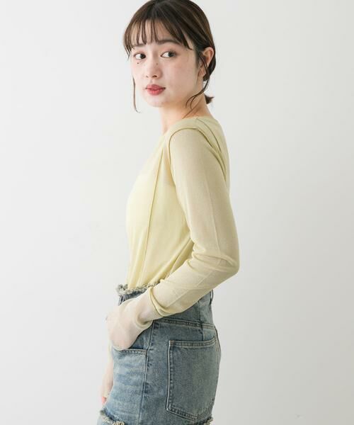 SENSE OF PLACE by URBAN RESEARCH / センスオブプレイス バイ アーバンリサーチ Tシャツ | ラメシアーレイヤードトップ | 詳細1