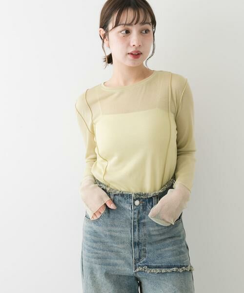 SENSE OF PLACE by URBAN RESEARCH / センスオブプレイス バイ アーバンリサーチ Tシャツ | ラメシアーレイヤードトップ | 詳細2