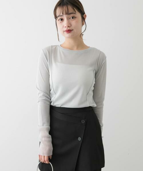 SENSE OF PLACE by URBAN RESEARCH / センスオブプレイス バイ アーバンリサーチ Tシャツ | ラメシアーレイヤードトップ | 詳細13