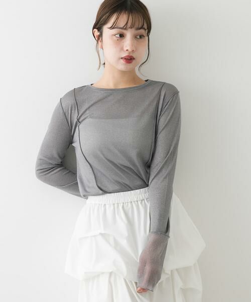 SENSE OF PLACE by URBAN RESEARCH / センスオブプレイス バイ アーバンリサーチ Tシャツ | ラメシアーレイヤードトップ | 詳細27