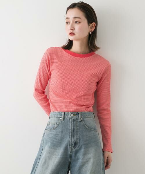 SENSE OF PLACE by URBAN RESEARCH / センスオブプレイス バイ アーバンリサーチ Tシャツ | 『WEB限定』クルーネックリンガーボーダーTシャツ | 詳細1