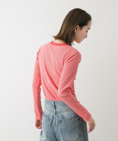 SENSE OF PLACE by URBAN RESEARCH / センスオブプレイス バイ アーバンリサーチ Tシャツ | 『WEB限定』クルーネックリンガーボーダーTシャツ | 詳細3