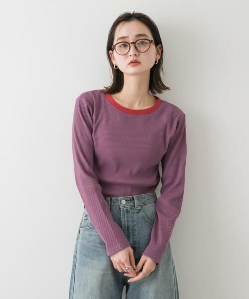 SENSE OF PLACE by URBAN RESEARCH / センスオブプレイス バイ アーバンリサーチ Tシャツ | 『WEB限定』クルーネックリンガーボーダーTシャツ | 詳細8