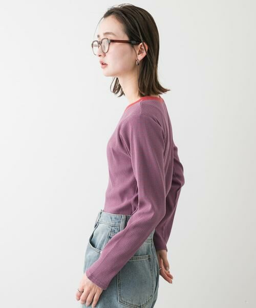 SENSE OF PLACE by URBAN RESEARCH / センスオブプレイス バイ アーバンリサーチ Tシャツ | 『WEB限定』クルーネックリンガーボーダーTシャツ | 詳細10