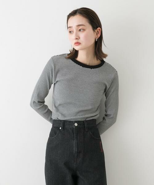 SENSE OF PLACE by URBAN RESEARCH / センスオブプレイス バイ アーバンリサーチ Tシャツ | 『WEB限定』クルーネックリンガーボーダーTシャツ | 詳細24