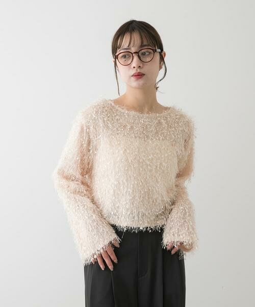 SENSE OF PLACE by URBAN RESEARCH / センスオブプレイス バイ アーバンリサーチ Tシャツ | 『洗濯可』フリンジテープトップ | 詳細1