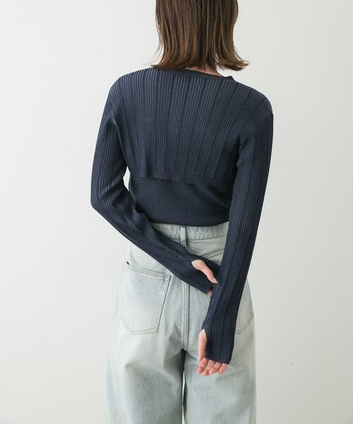 SENSE OF PLACE by URBAN RESEARCH / センスオブプレイス バイ アーバンリサーチ ニット・セーター | 2Pレイヤードセーター | 詳細3