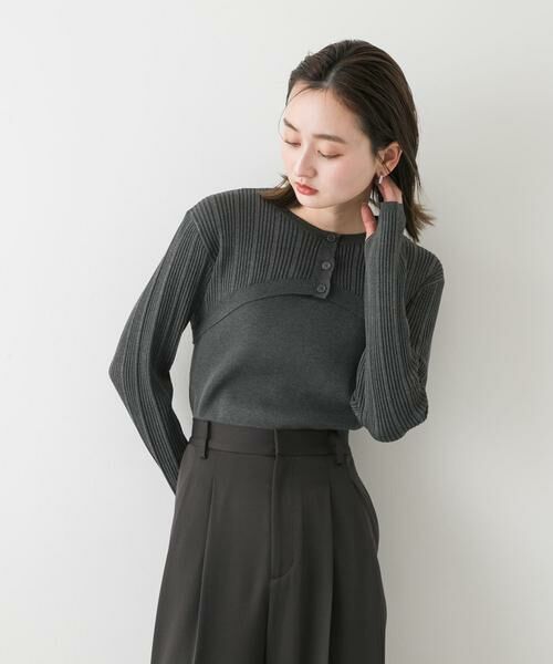 SENSE OF PLACE by URBAN RESEARCH / センスオブプレイス バイ アーバンリサーチ ニット・セーター | 2Pレイヤードセーター | 詳細21