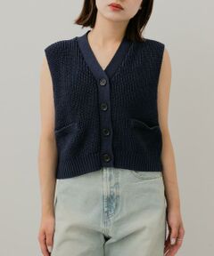 SENSE OF PLACE by URBAN RESEARCH / センスオブプレイス バイ アーバンリサーチ ベスト | クロップドニットベスト