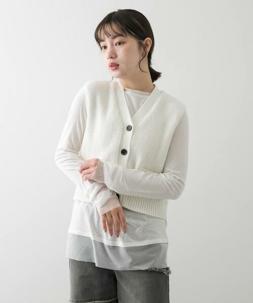 SENSE OF PLACE by URBAN RESEARCH / センスオブプレイス バイ アーバンリサーチ ベスト | クロップドニットベスト | 詳細19