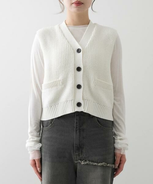 SENSE OF PLACE by URBAN RESEARCH / センスオブプレイス バイ アーバンリサーチ ベスト | クロップドニットベスト | 詳細22