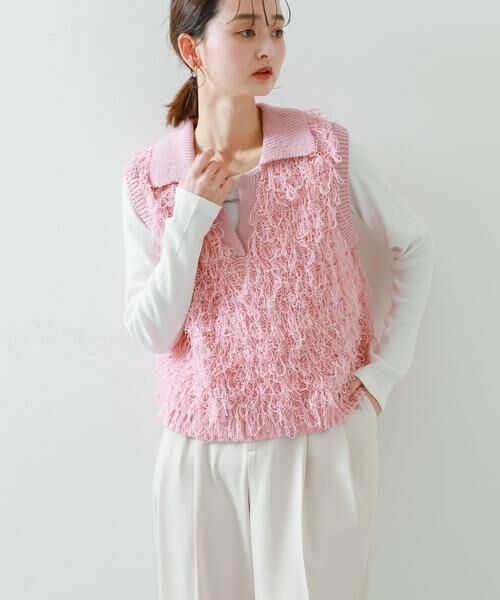 SENSE OF PLACE by URBAN RESEARCH / センスオブプレイス バイ アーバンリサーチ ベスト | ループヤーンニットベスト | 詳細2