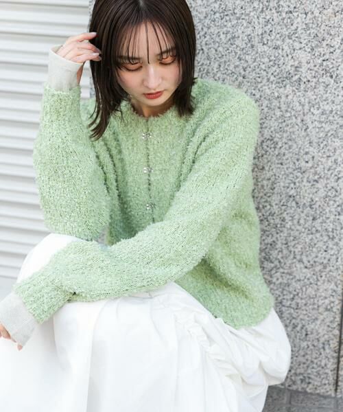 SENSE OF PLACE by URBAN RESEARCH / センスオブプレイス バイ アーバンリサーチ カーディガン・ボレロ | ラメリボンクルーネックカーディガン | 詳細6
